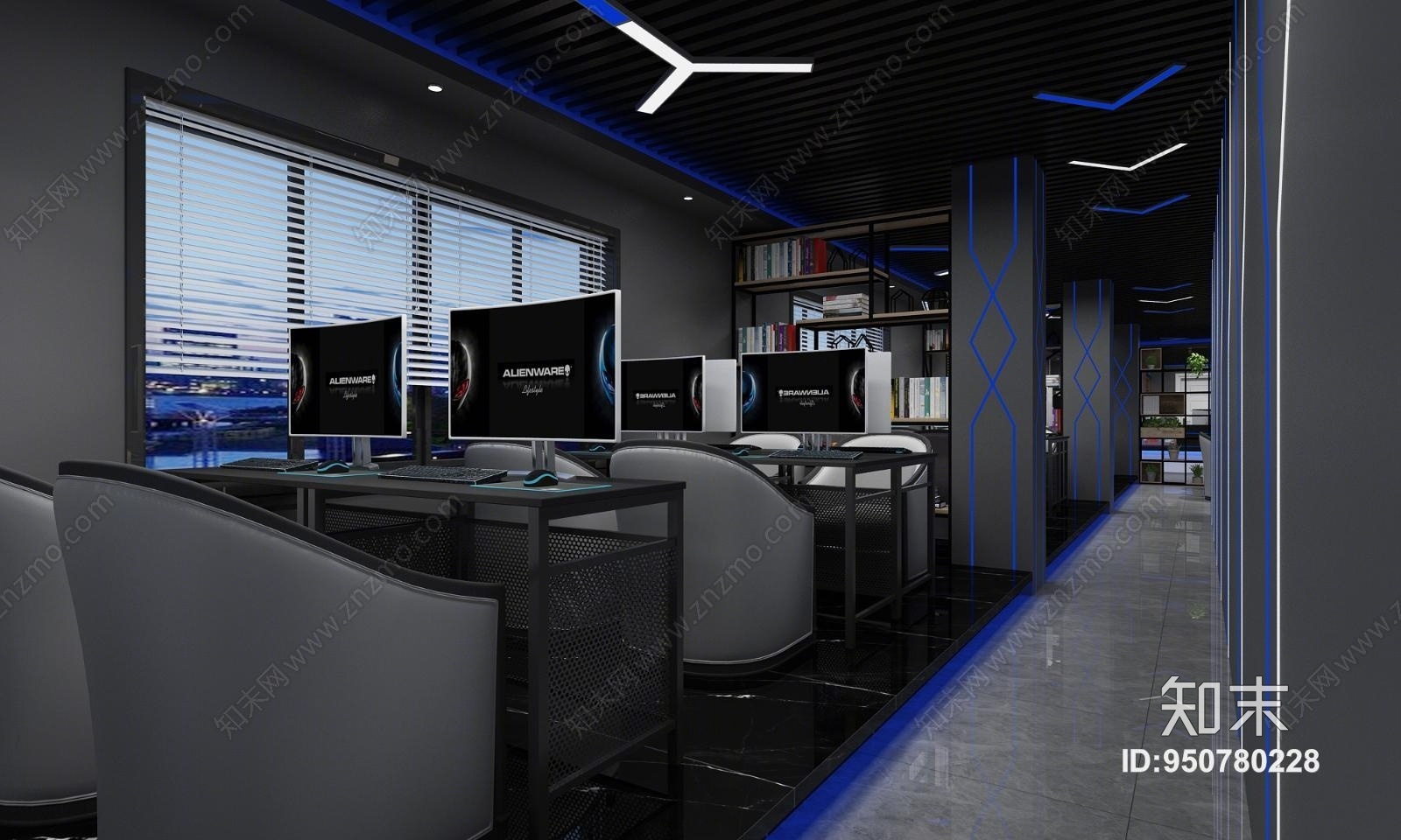 现代风格网吧3D模型下载【ID:950780228】