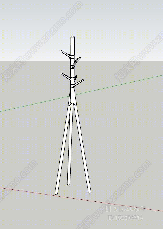 北欧风格衣架SU模型下载【ID:152256514】