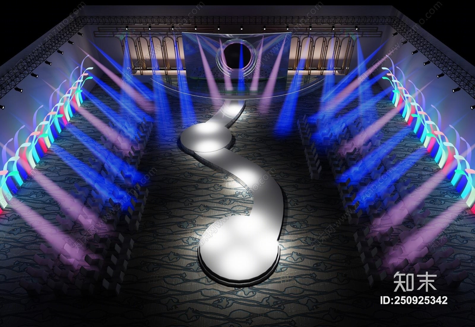 新中式演唱会舞台3D模型下载【ID:250925342】