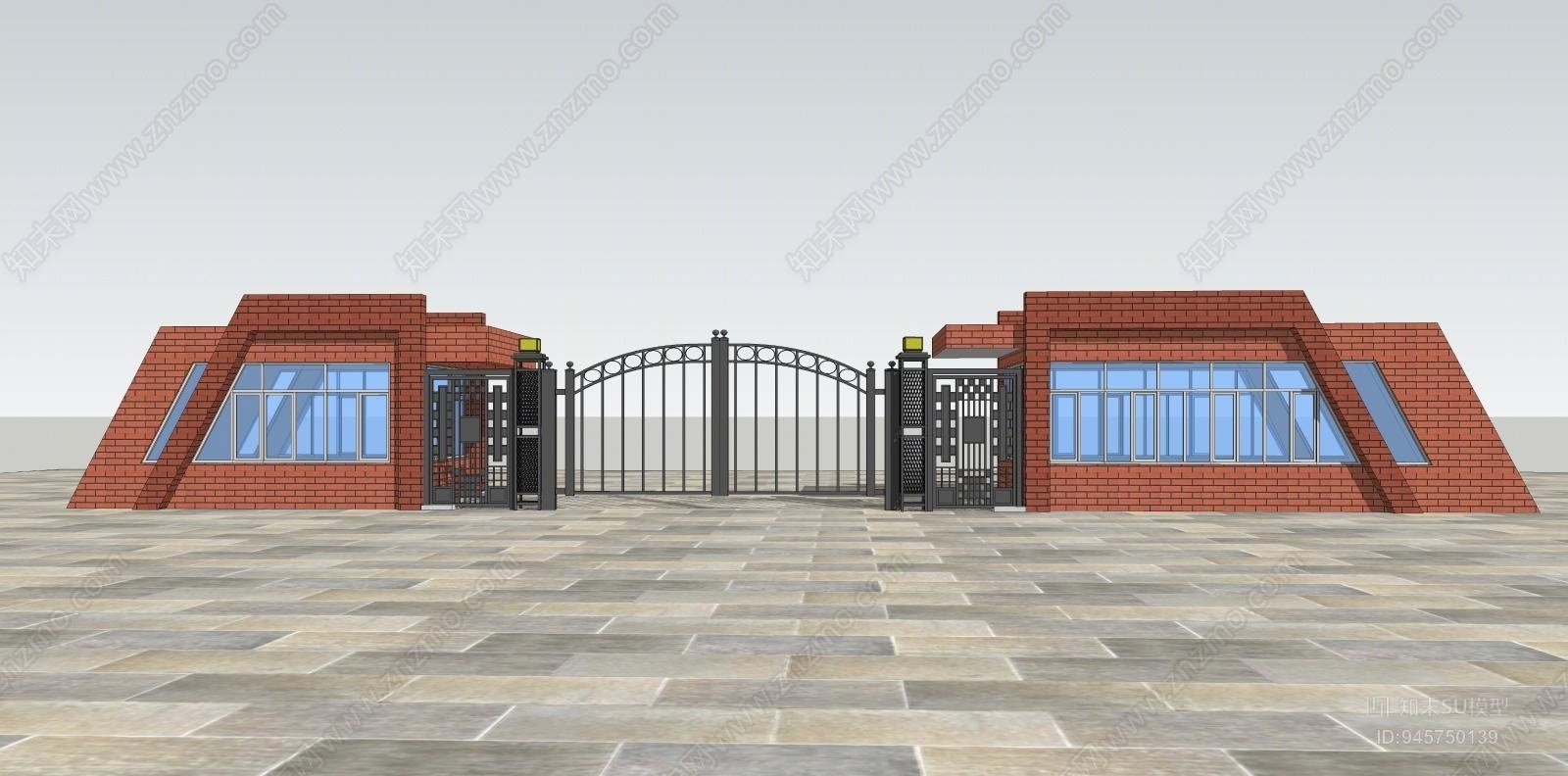 现代风格门卫室SU模型下载【ID:945750139】