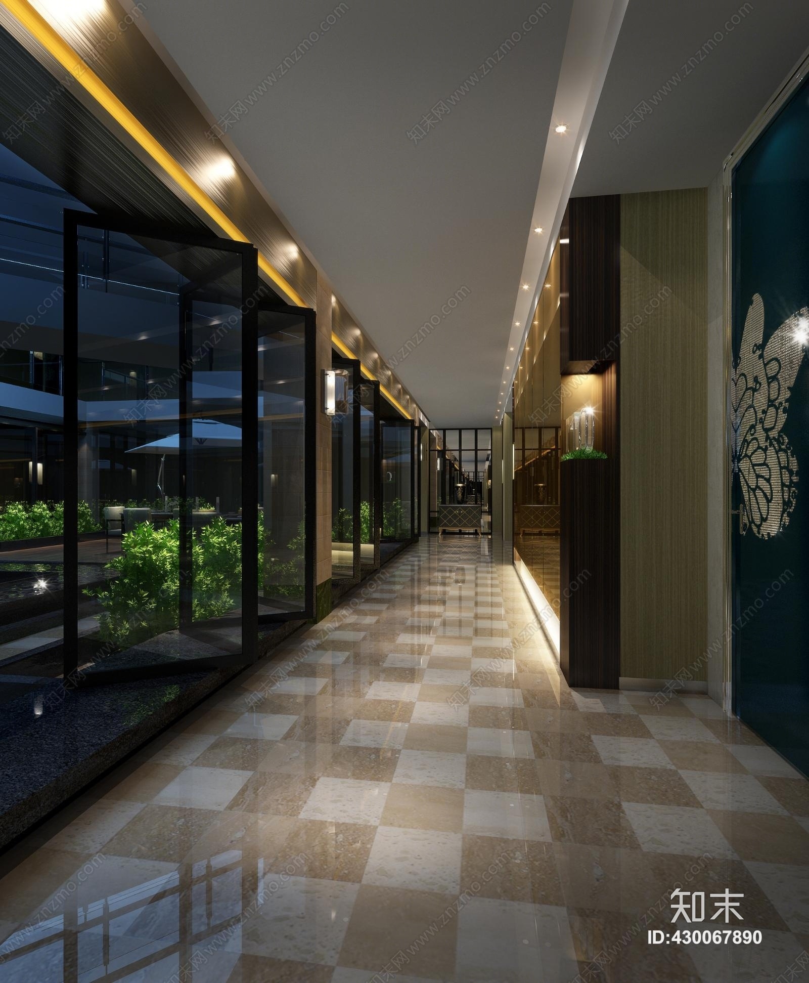 其它酒店玄关过道庭院椅子壁灯3D模型下载【ID:430067890】