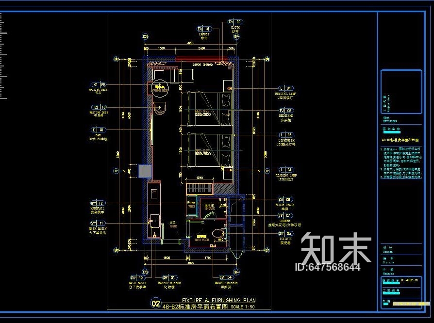 HBA-现代风格施工图下载【ID:647568644】