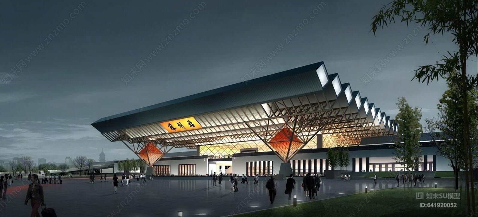 单体建筑SU模型下载【ID:641920052】