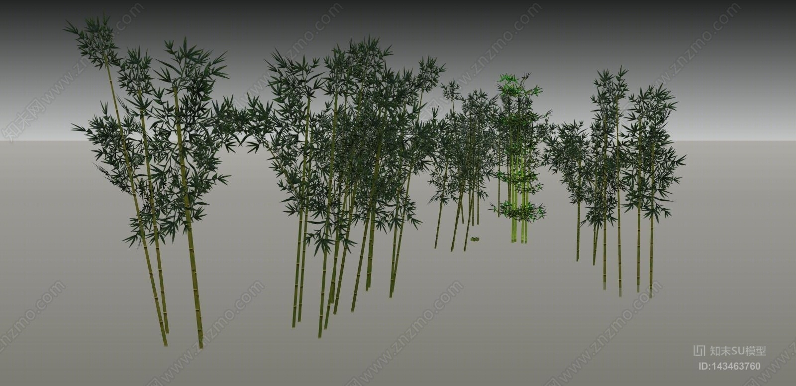 现代风格竹子SU模型下载【ID:143463760】