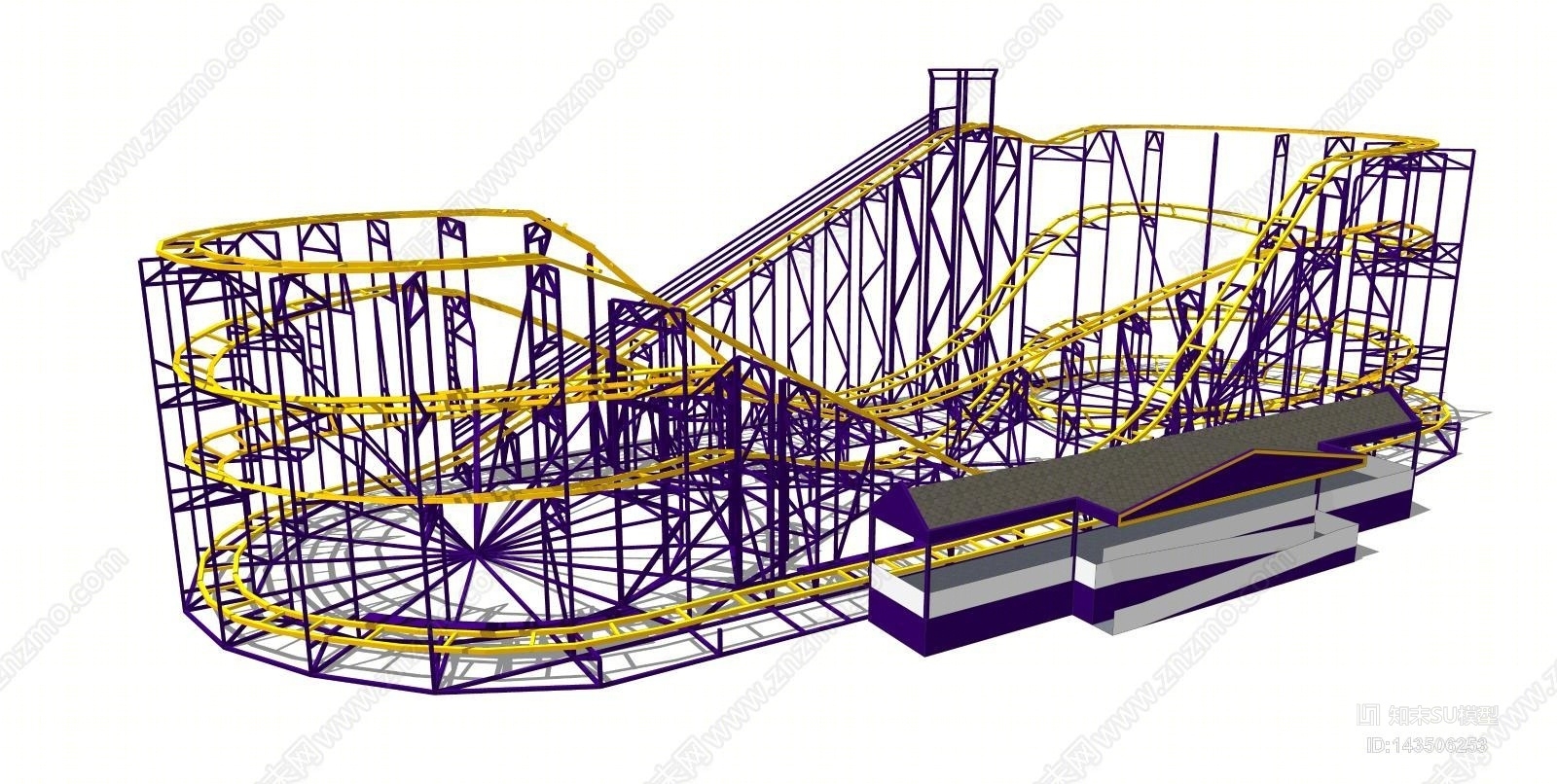 现代风格游乐场SU模型下载【ID:143506253】