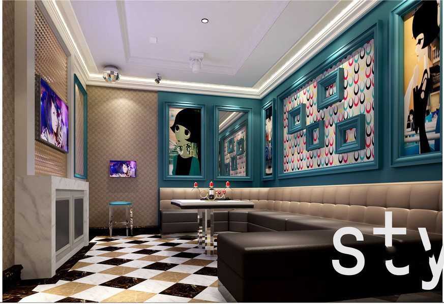 好乐迪KTV施工图+效果图cad施工图下载【ID:734149531】