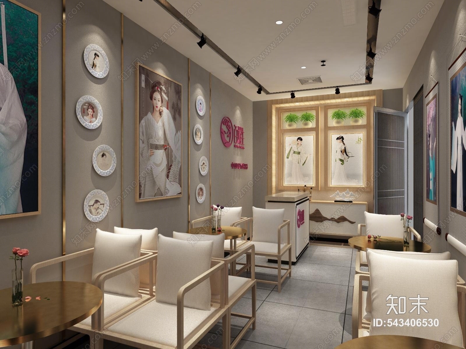 新中式摄影店3D模型下载【ID:543406530】