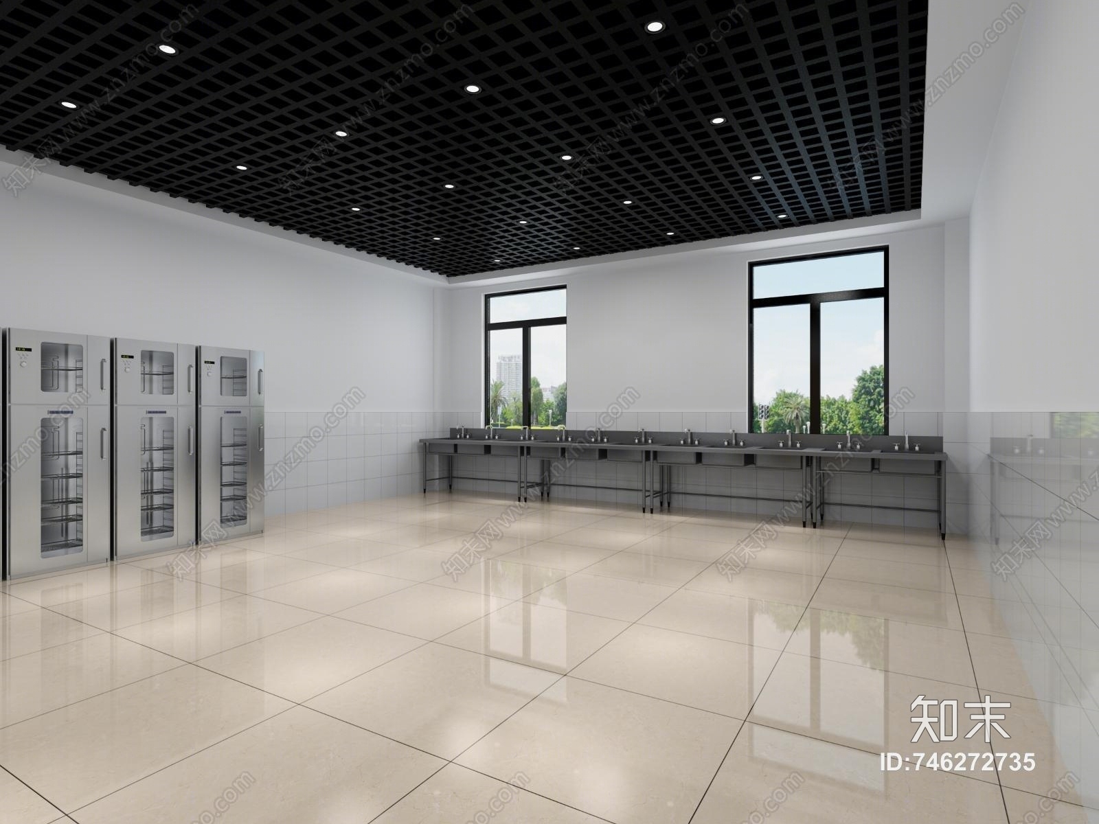 现代餐厅3D模型下载【ID:746272735】