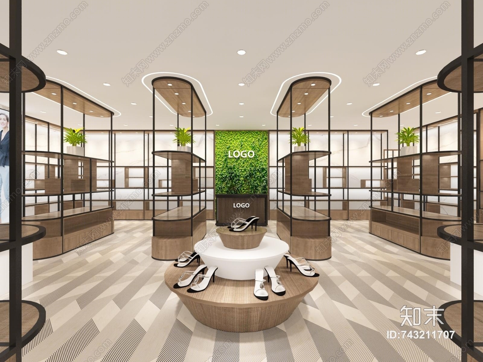 现代鞋店3D模型下载【ID:743211707】