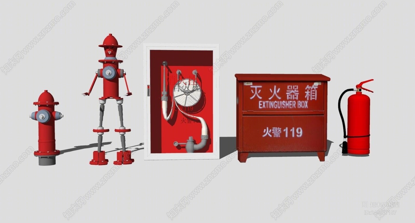 工业风格消防栓SU模型下载【ID:249517157】