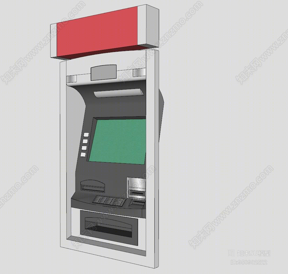 现代风格ATM取款机SU模型下载【ID:950902522】