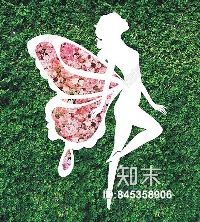 玫瑰花墙贴图下载【ID:845358906】