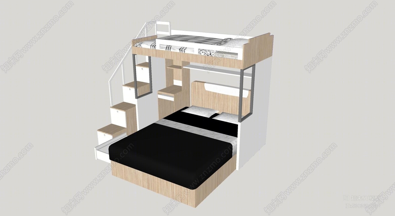 双层床SU模型下载【ID:530369418】