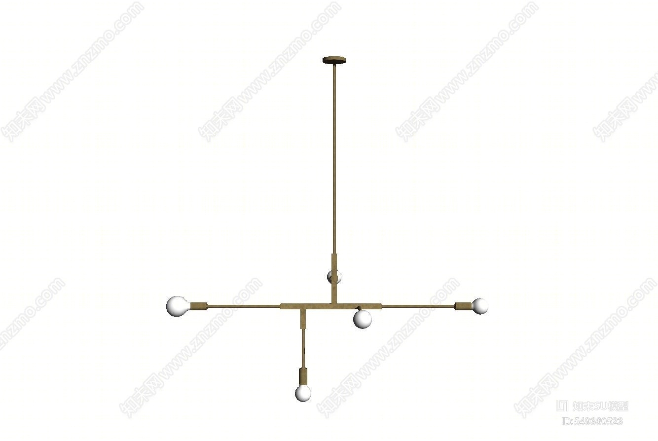 北欧风格魔豆吊灯SU模型下载【ID:549360523】