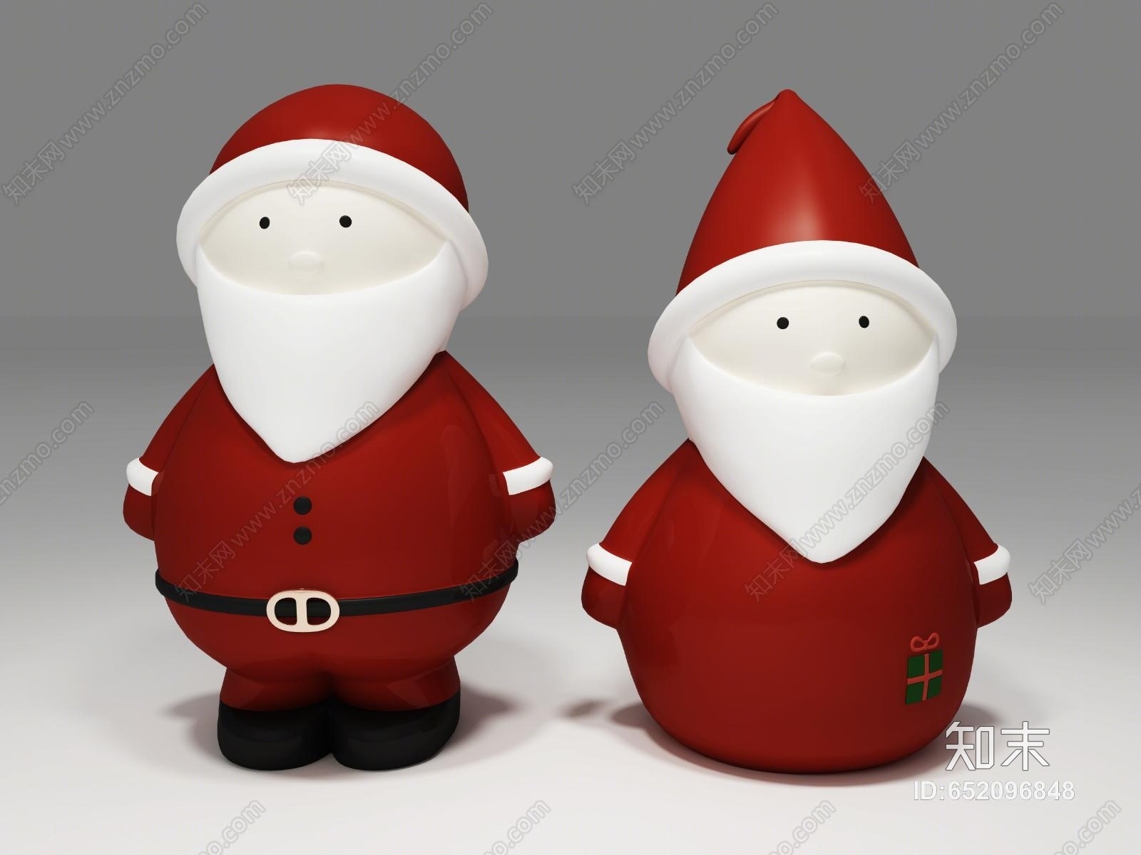现代圣诞老人存钱罐3D模型下载【ID:652096848】