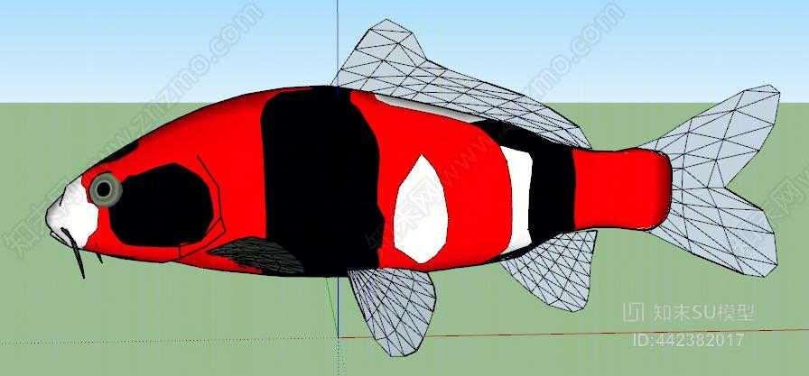 锦鲤SU模型下载【ID:442382017】