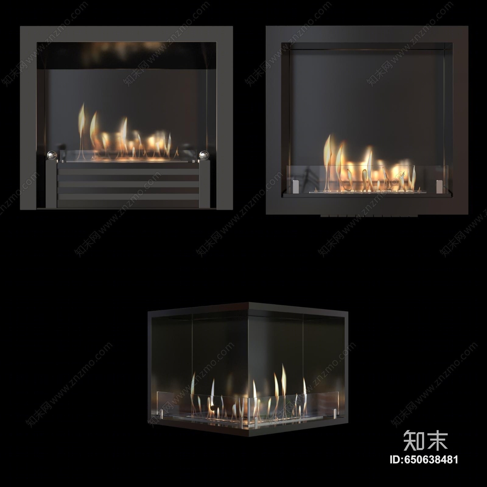 现代简约壁炉3D模型下载【ID:650638481】