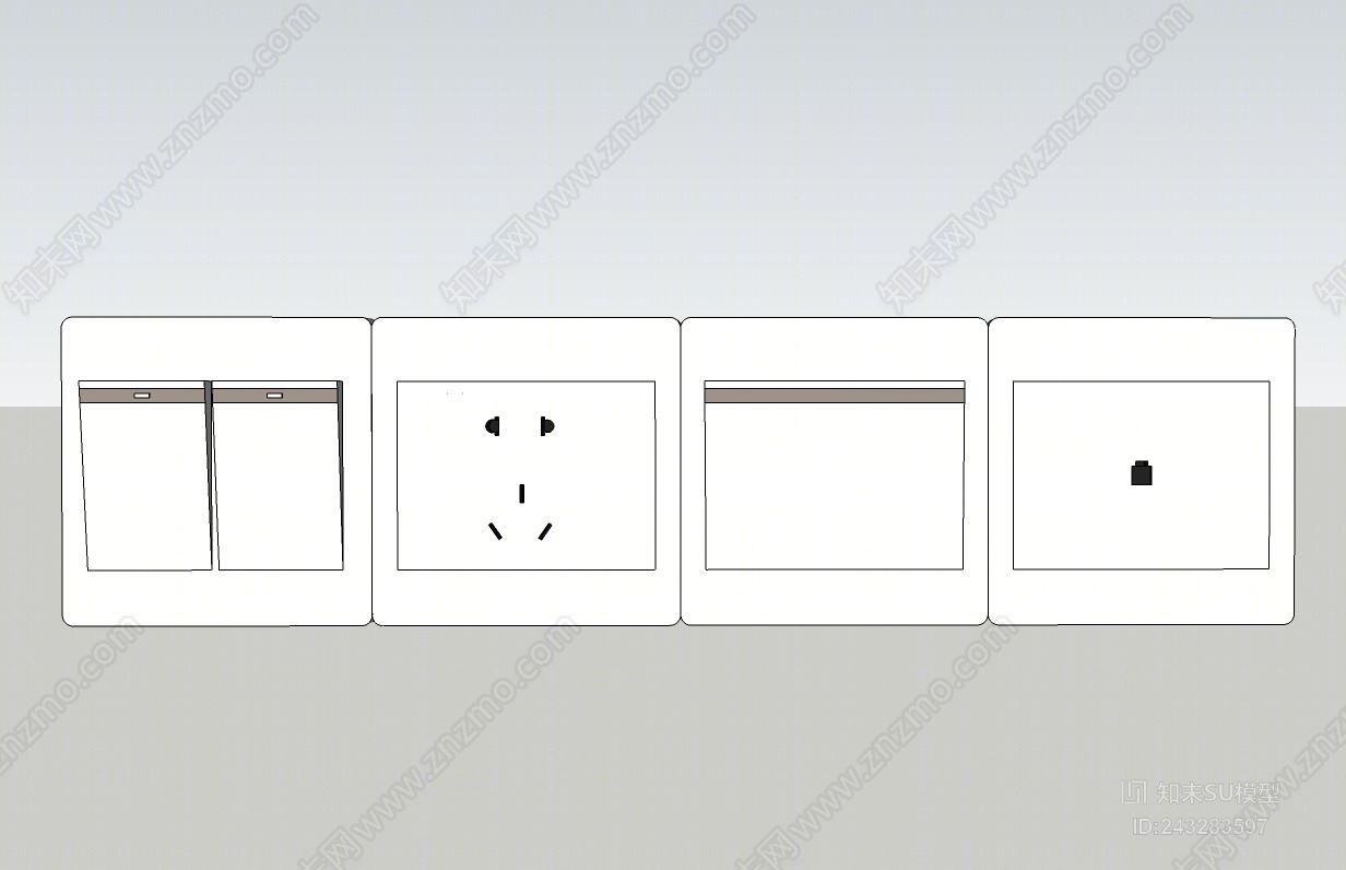 现代开关SU模型下载【ID:243283597】