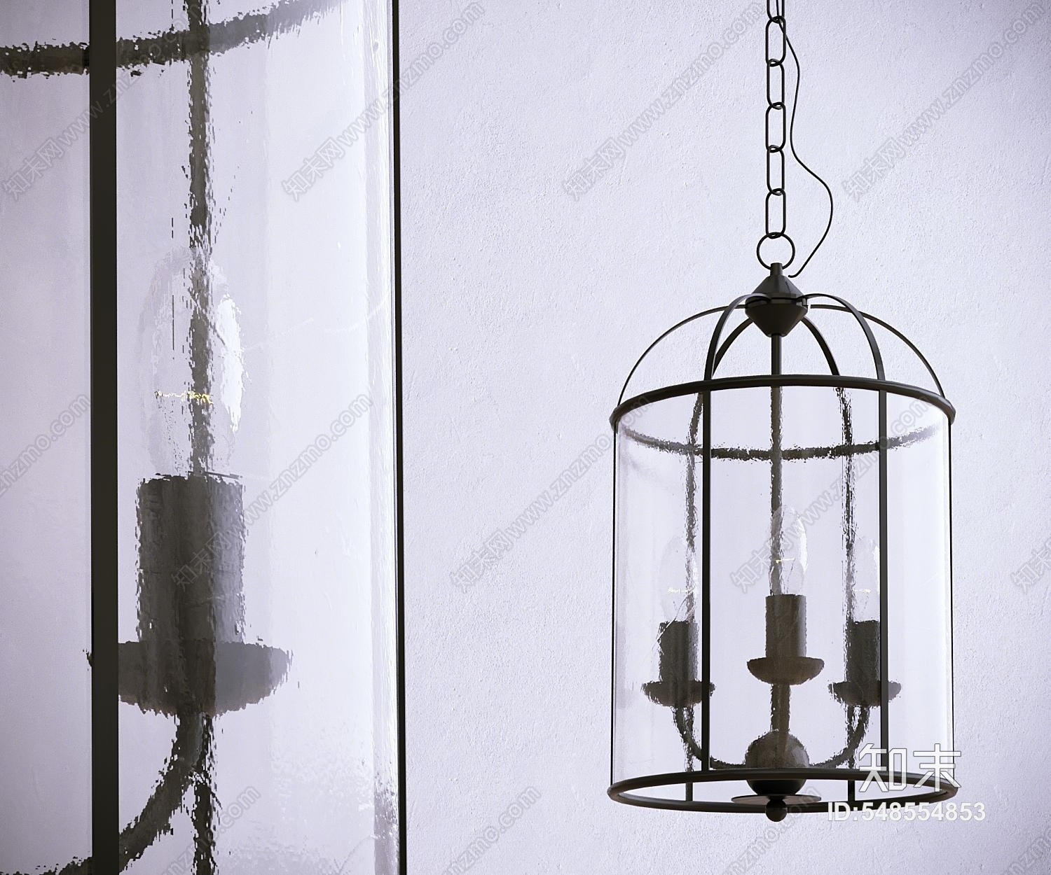 新中式鸟笼吊灯3D模型下载【ID:548554853】