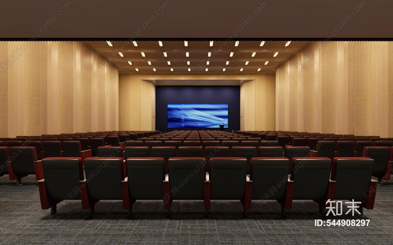 现代报告厅3D模型下载【ID:544908297】
