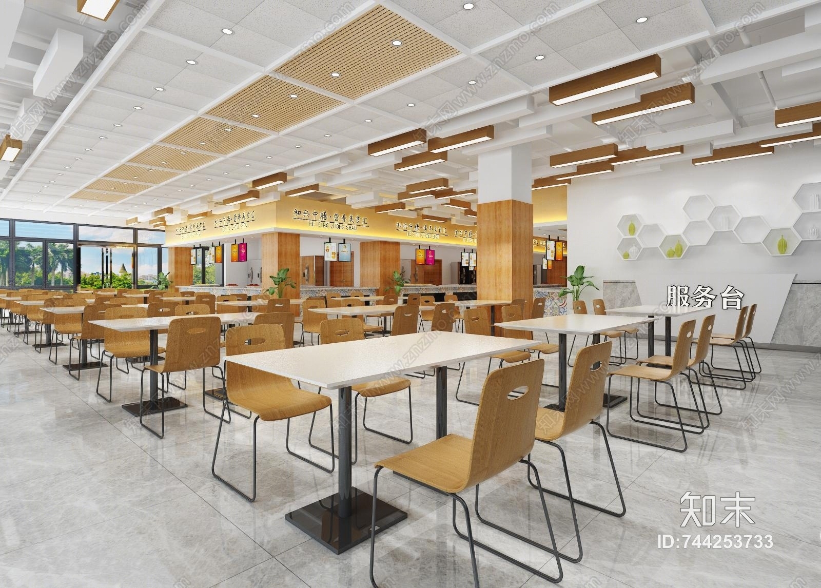 北欧学校食堂3D模型下载【ID:744253733】