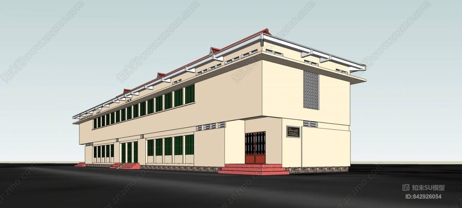 现代工业厂房SU模型下载【ID:842926054】
