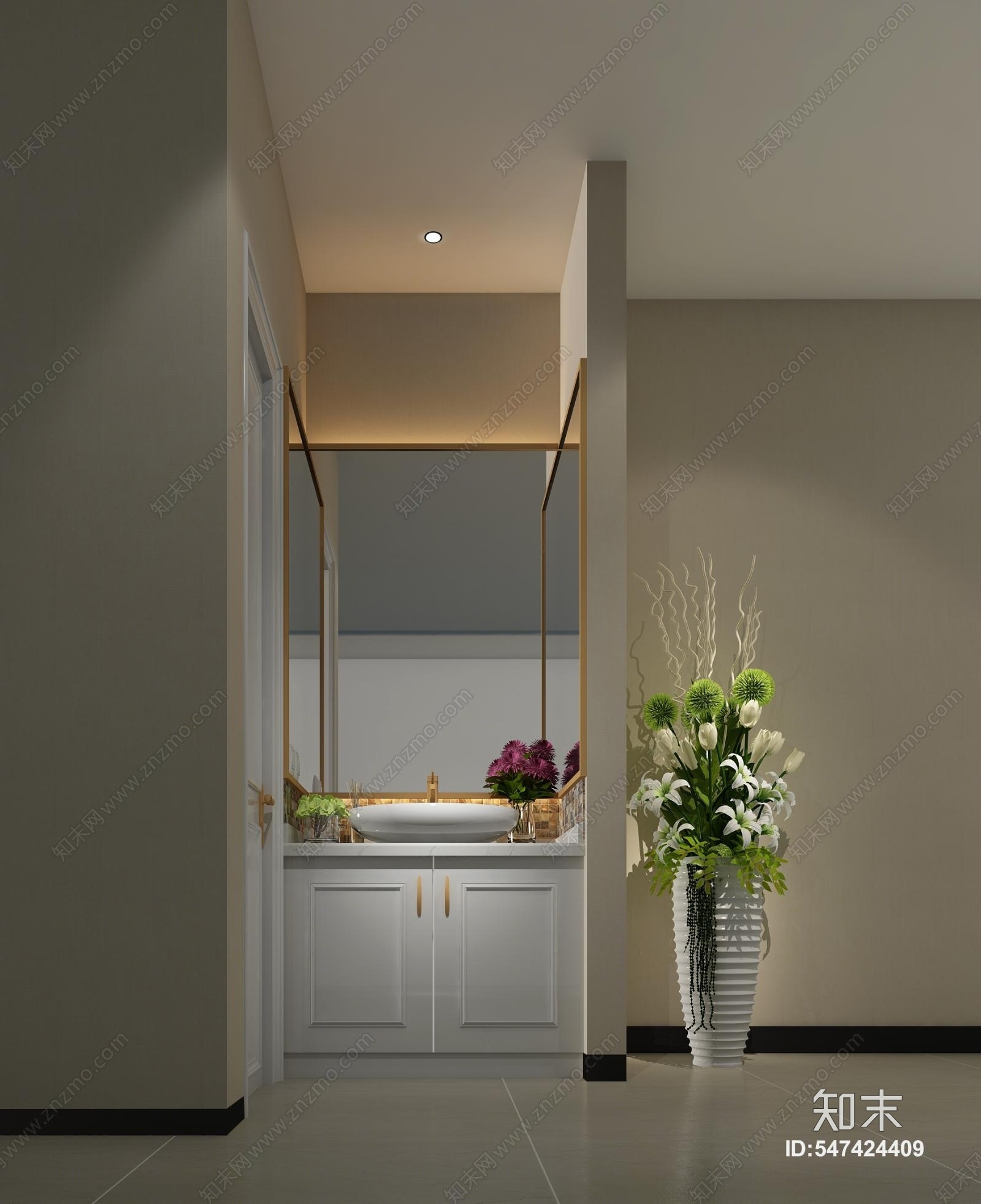 现代卫生间3D模型下载【ID:547424409】