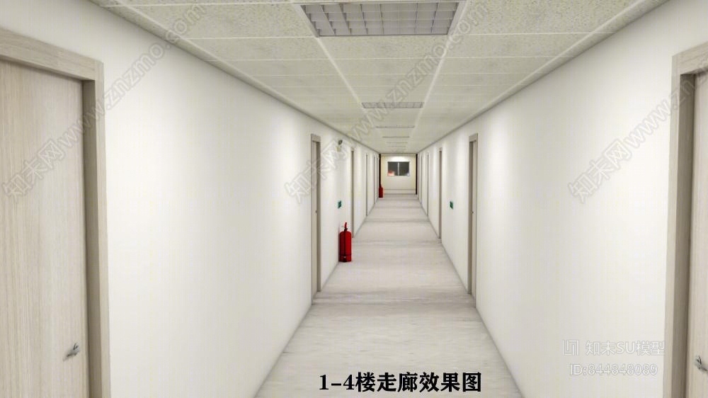 现代厂房宿舍SU模型下载【ID:844848089】
