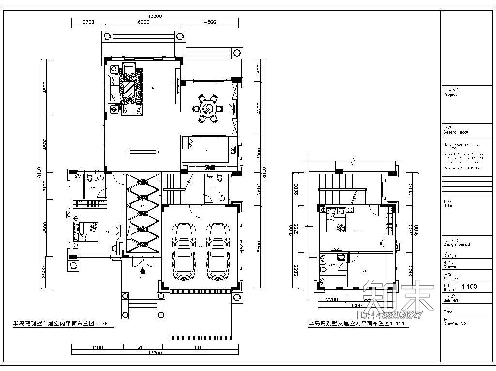 家装住宅室内装修CAD施工图cad施工图下载【ID:448893627】