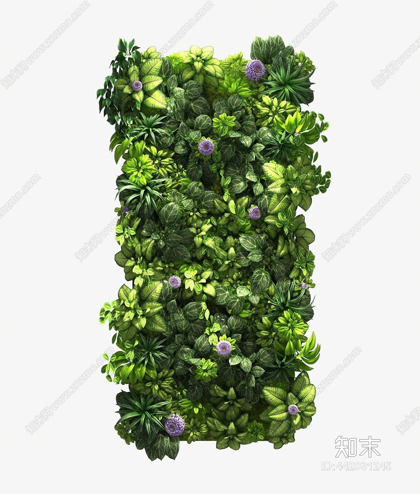 现代绿植墙3D模型下载【ID:442031245】