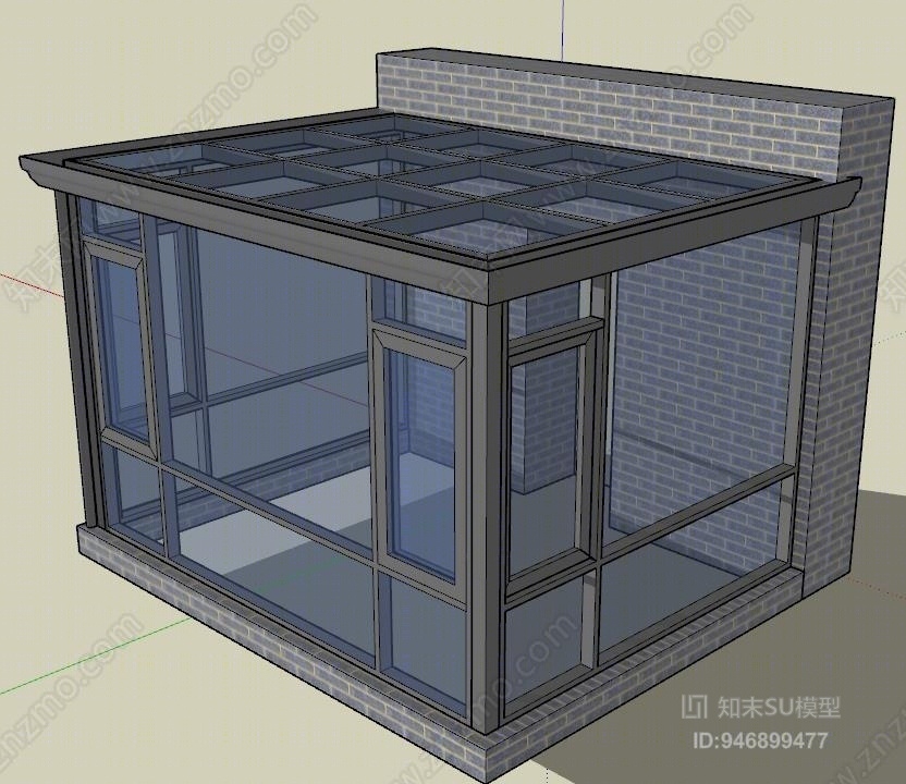 中式阳光房SU模型下载【ID:946899477】