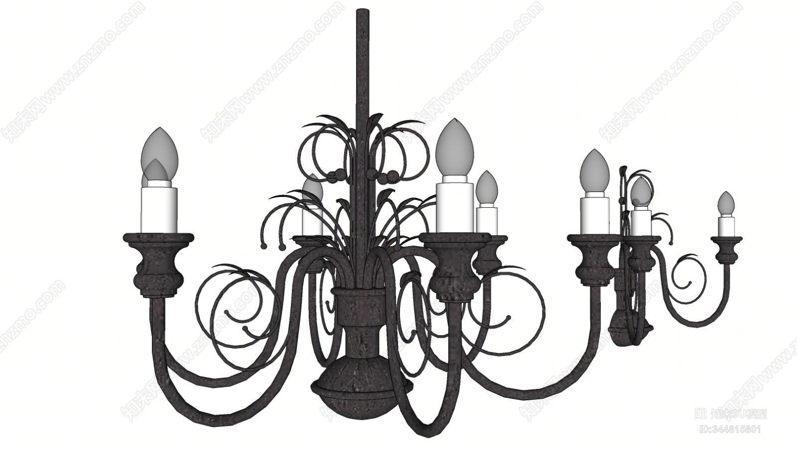 现代风格室内灯具SU模型下载【ID:344815801】