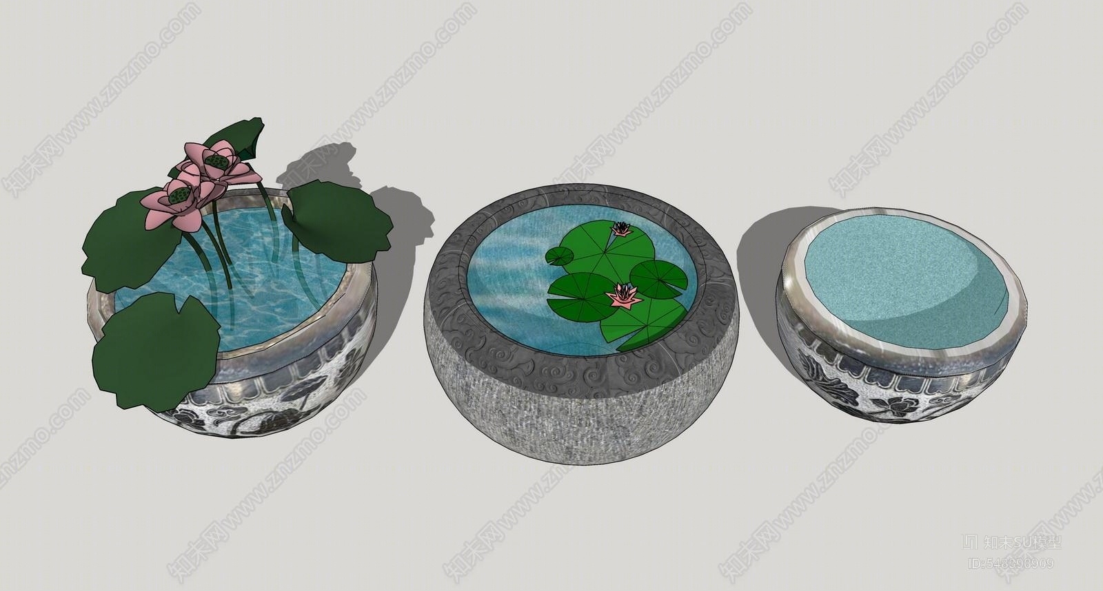 水景设施SU模型精品下载_SketchUp模型_知末网