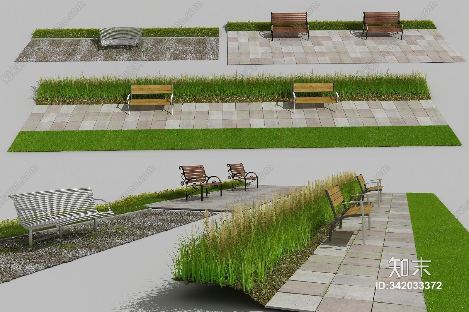 户外座椅3D模型下载【ID:342033372】