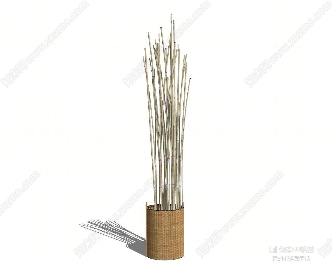 中式竹子SU模型下载【ID:143858719】