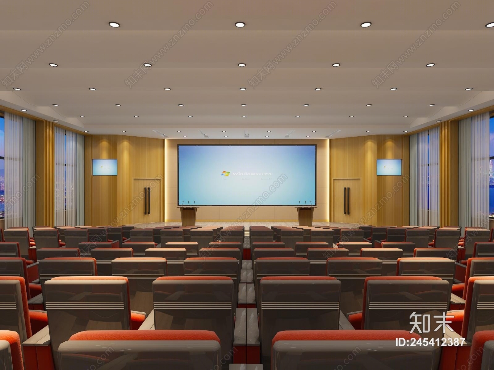 现代报告厅3D模型下载【ID:245412387】