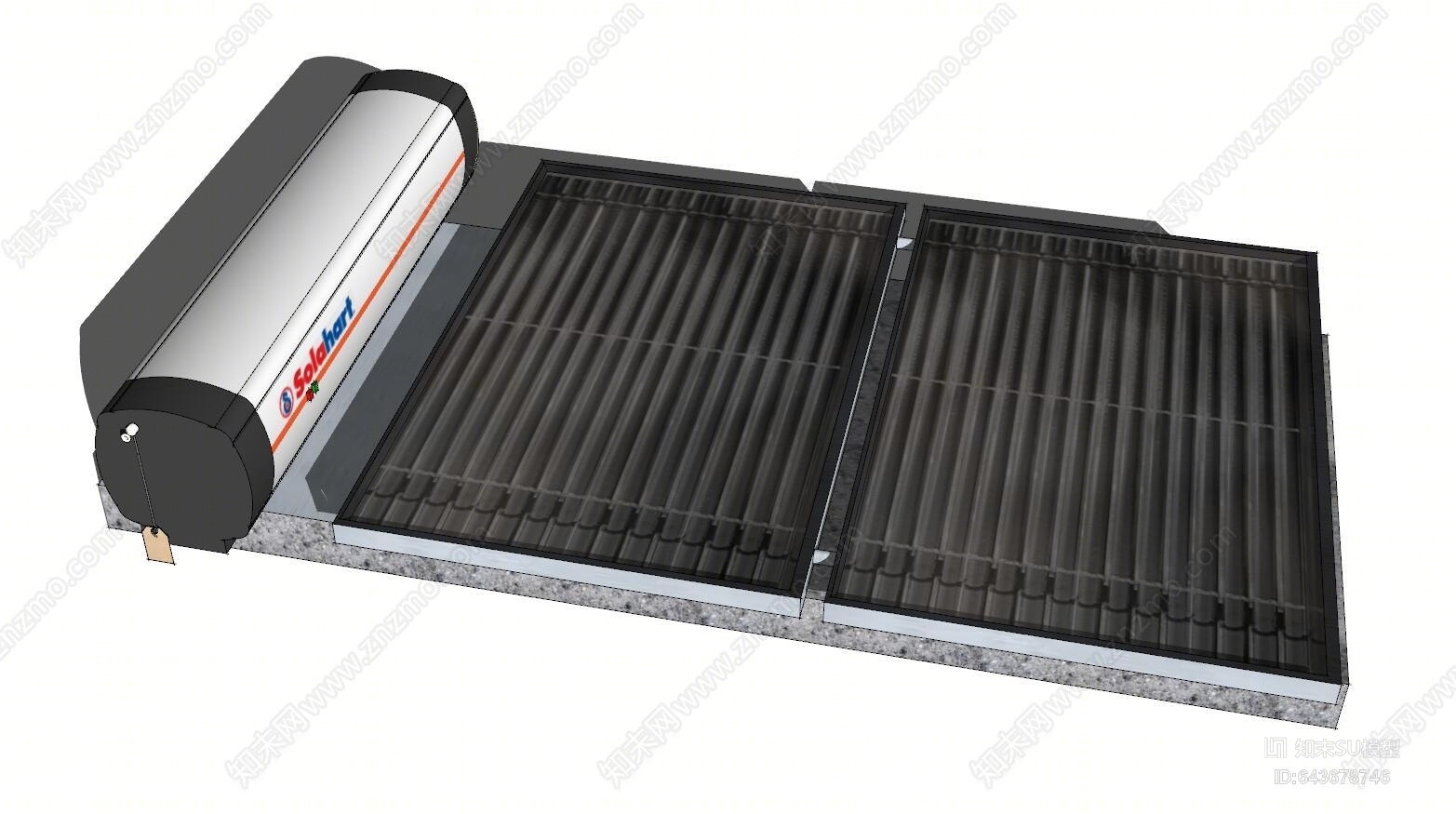 现代太阳能SU模型下载【ID:643678746】