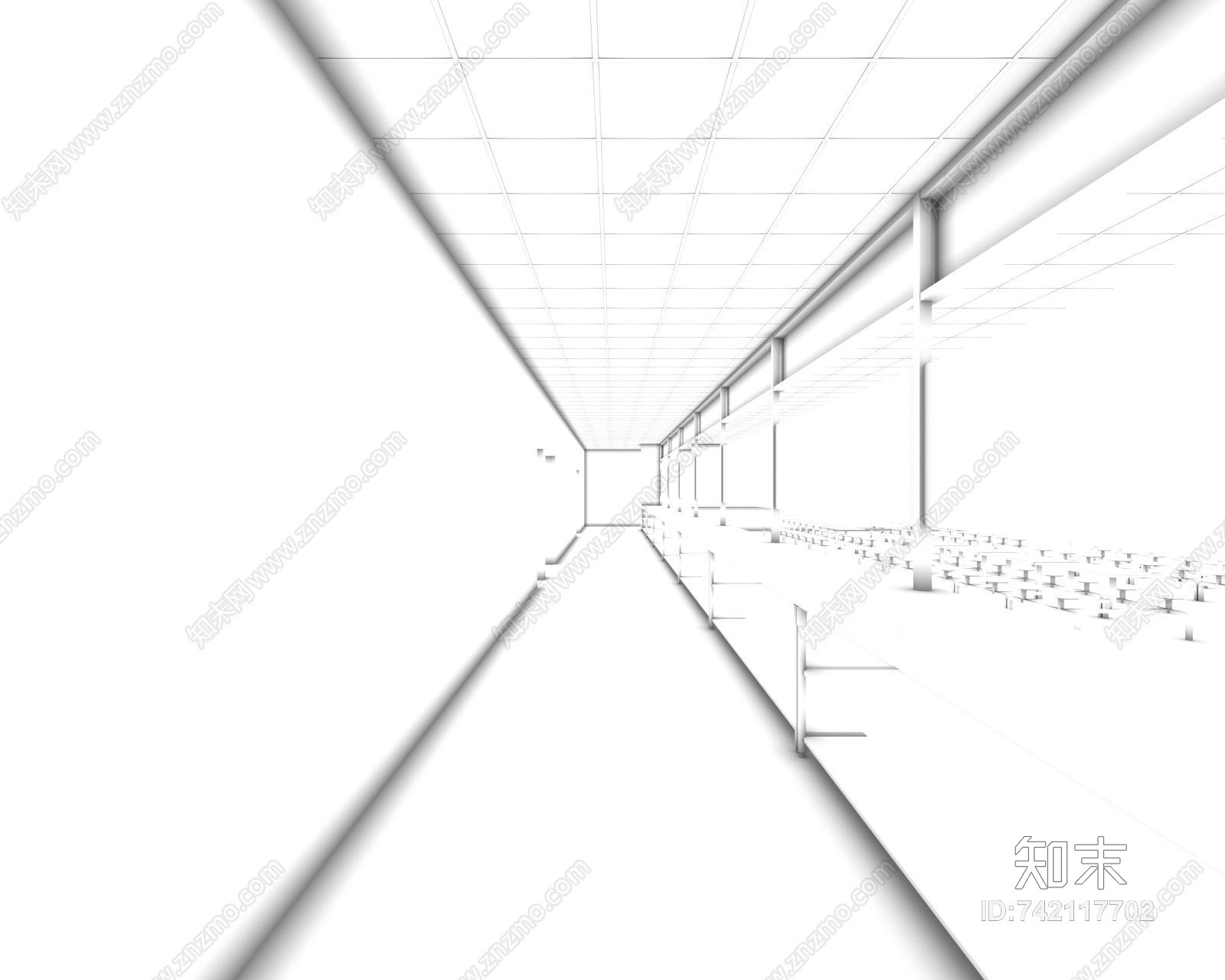 现代食堂3D模型下载【ID:742117702】