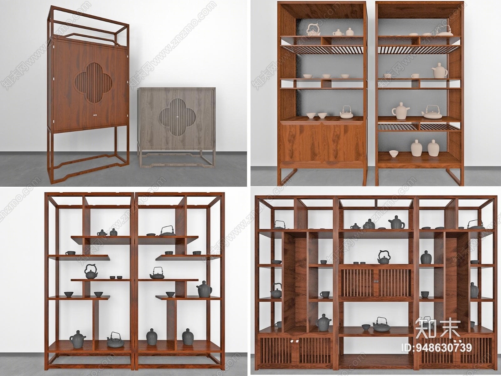 中式家具3D模型下载【ID:948630739】