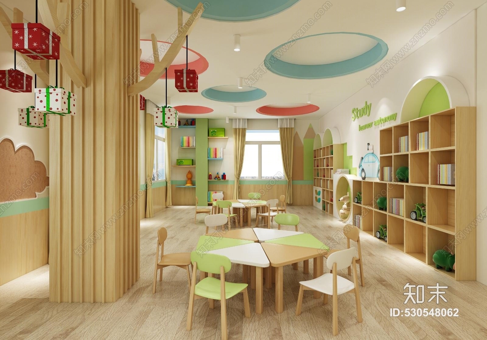 现代幼儿园学校早教中心3D模型下载【ID:530548062】