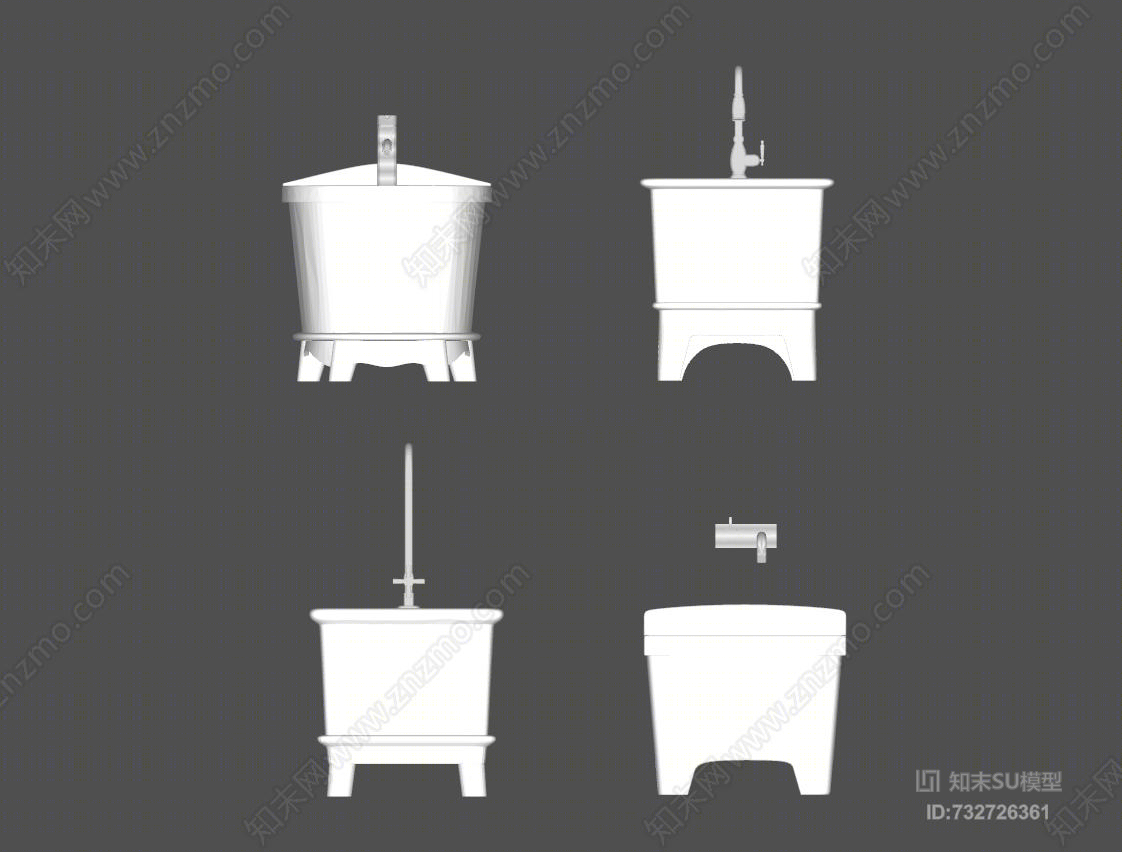 卫生间SU模型下载【ID:732726361】