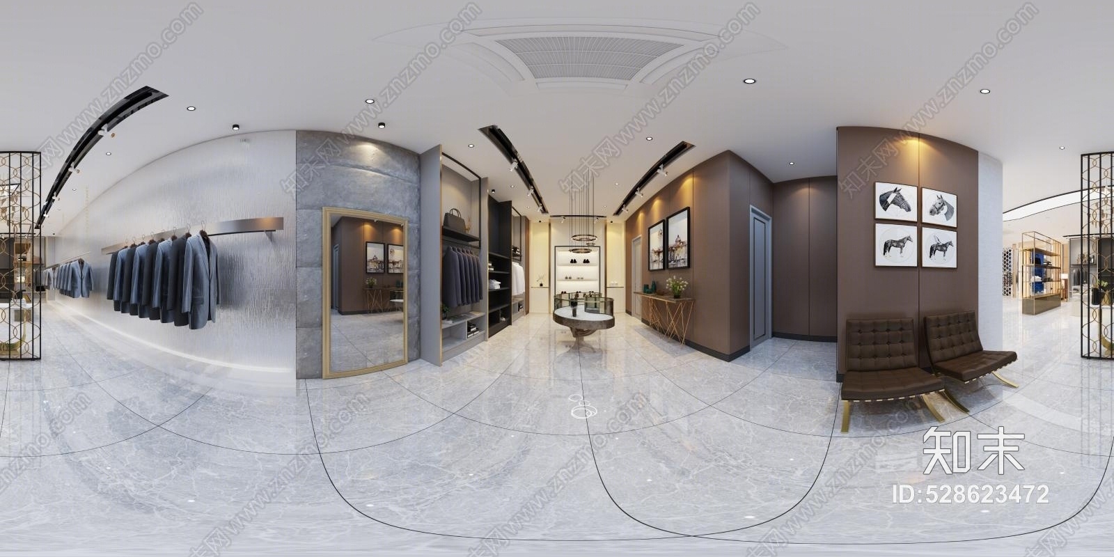 现代后现代服装店全景模型3D模型下载【ID:528623472】