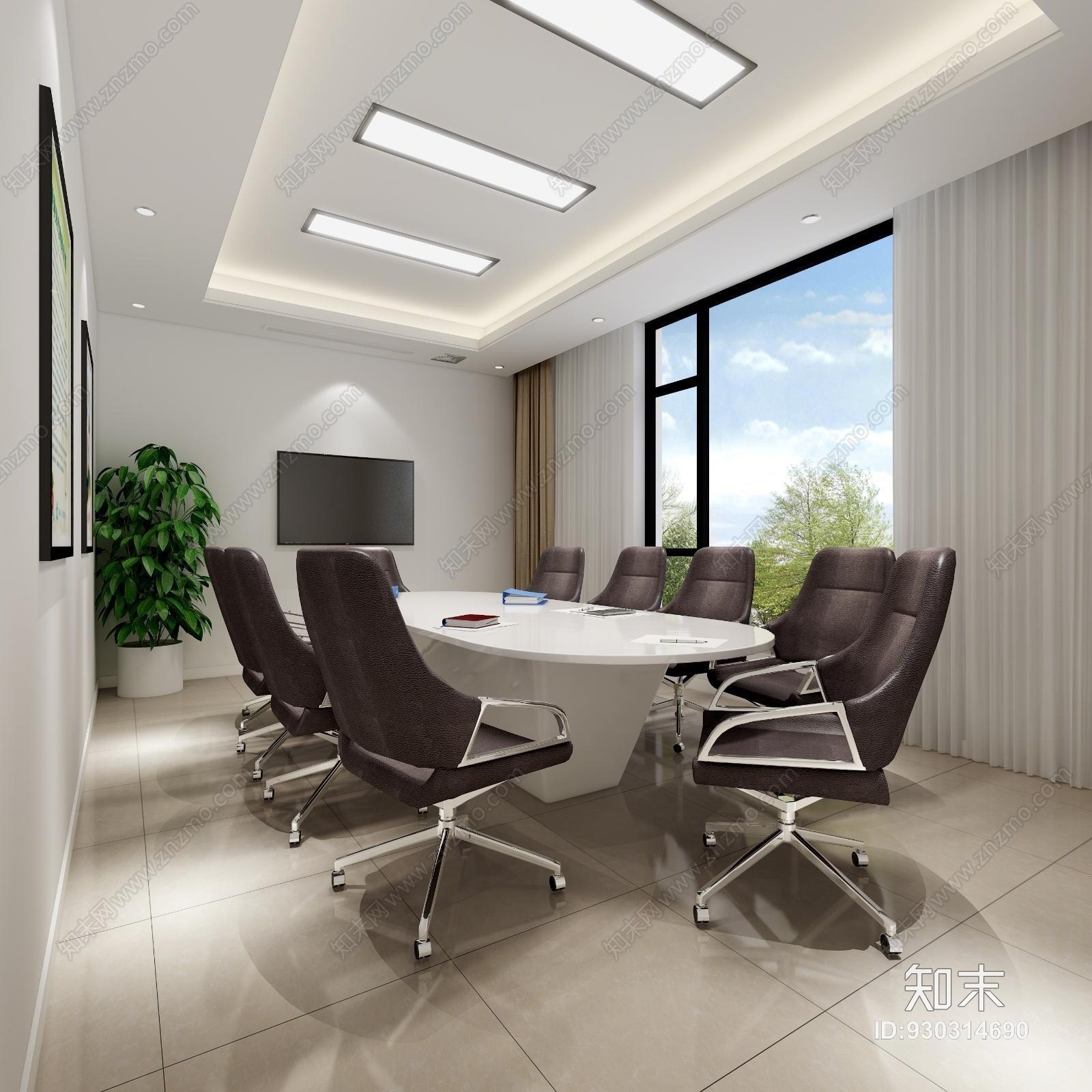 现代医院小会议室3D模型下载【ID:930314690】