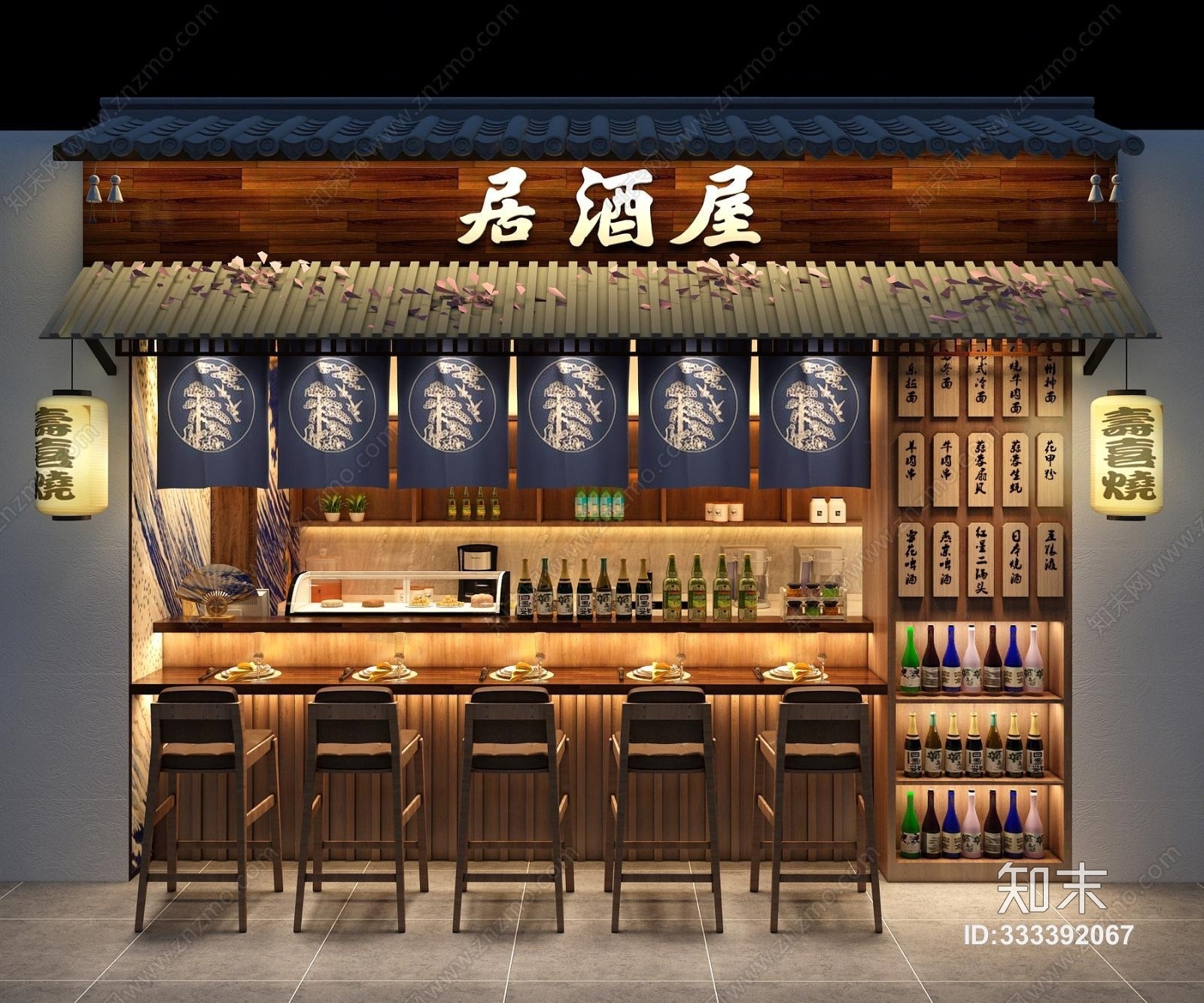 日式居酒屋3d模型 Id 知末3d模型网 日式居酒屋3d模型 Id 知末3d模型网