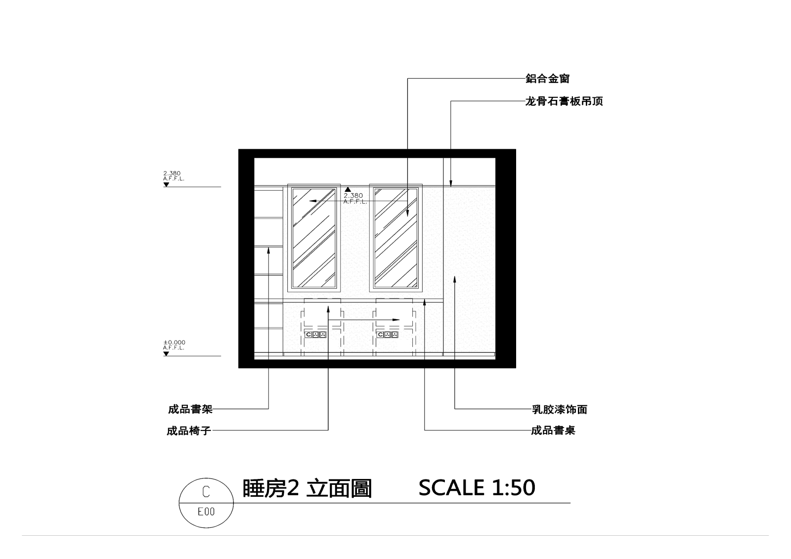 北欧风格家装-3室2厅2卫-罗宅cad施工图下载【ID:532113517】