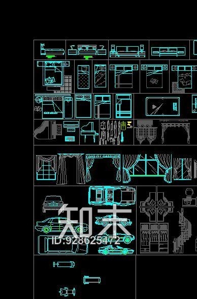 CAD素材家装专用施工图下载【ID:928625472】