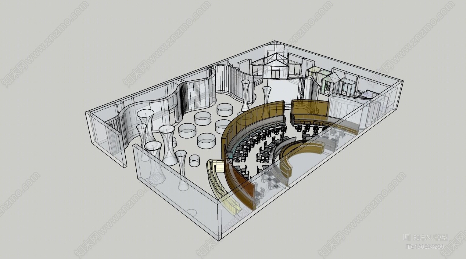书店SU模型下载【ID:130898299】