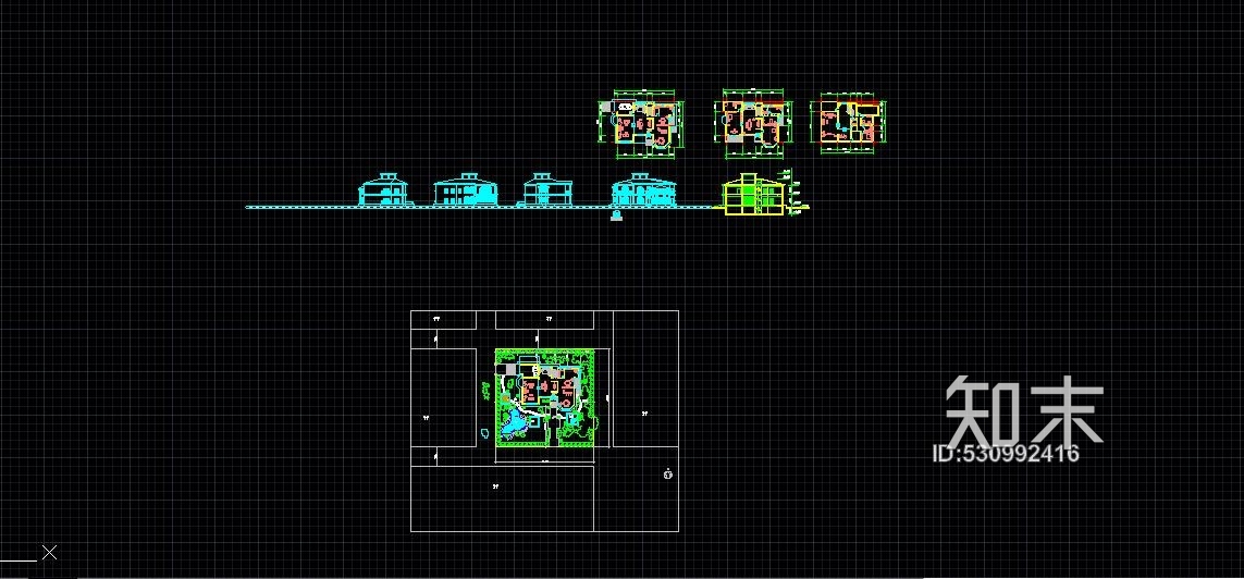 现代别墅大宅农村自建房建筑CAD施工图cad施工图下载【ID:530992416】