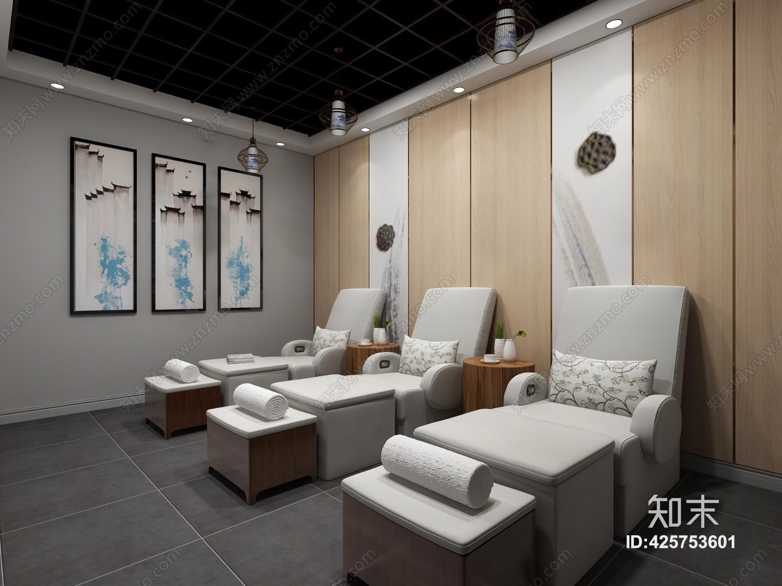 中式飞檐门头3D模型下载【ID:425753601】