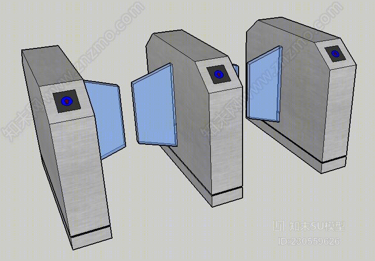 刷卡门禁\闸机SU模型下载【ID:230559626】